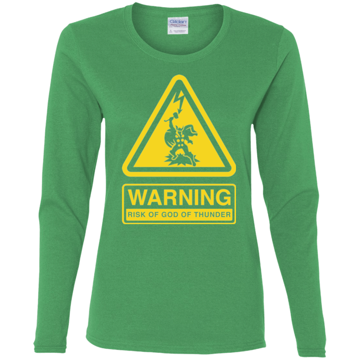 T-Shirts Irish Green / S God of Thunder Women's Long Sleeve T-Shirt