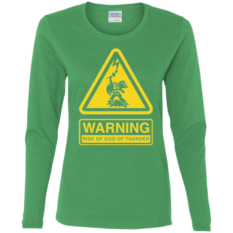 T-Shirts Irish Green / S God of Thunder Women's Long Sleeve T-Shirt