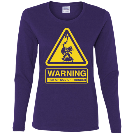 T-Shirts Purple / S God of Thunder Women's Long Sleeve T-Shirt