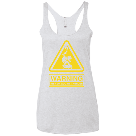 T-Shirts Heather White / X-Small God of Thunder Women's Triblend Racerback Tank