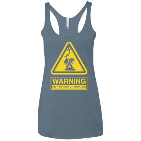 T-Shirts Indigo / X-Small God of Thunder Women's Triblend Racerback Tank