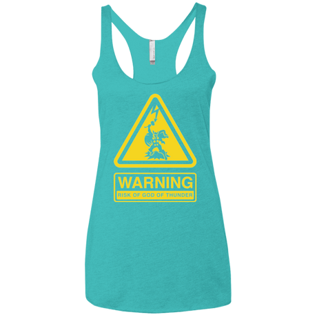 T-Shirts Tahiti Blue / X-Small God of Thunder Women's Triblend Racerback Tank