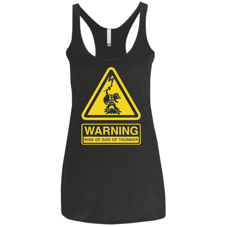 T-Shirts Vintage Black / X-Small God of Thunder Women's Triblend Racerback Tank