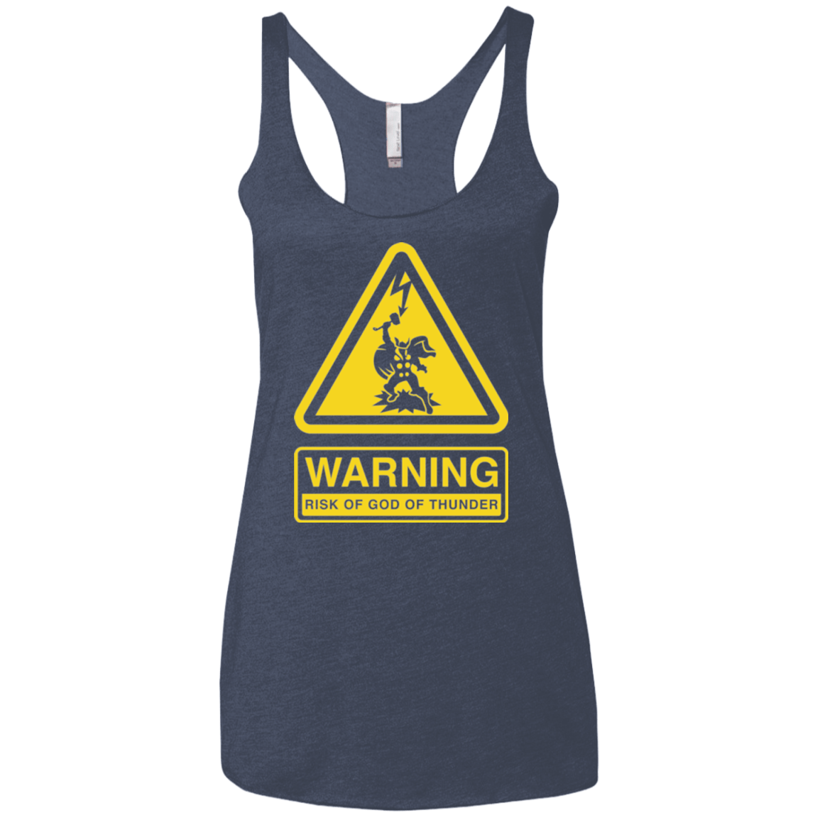 T-Shirts Vintage Navy / X-Small God of Thunder Women's Triblend Racerback Tank