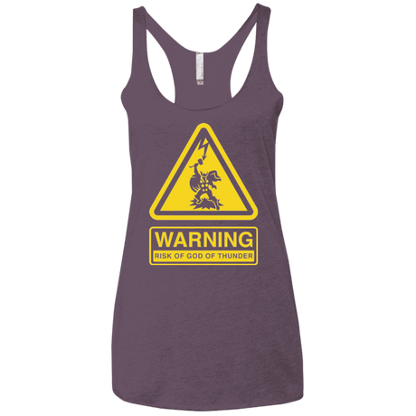 T-Shirts Vintage Purple / X-Small God of Thunder Women's Triblend Racerback Tank
