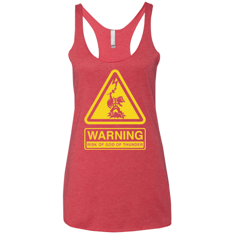 T-Shirts Vintage Red / X-Small God of Thunder Women's Triblend Racerback Tank