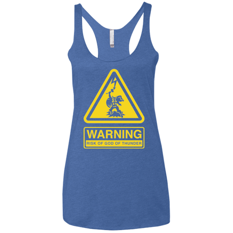 T-Shirts Vintage Royal / X-Small God of Thunder Women's Triblend Racerback Tank