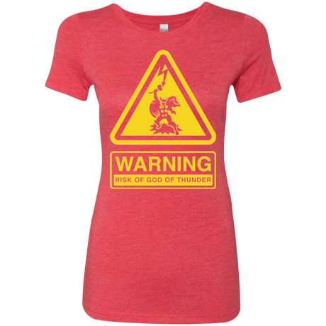 T-Shirts Vintage Red / S God of Thunder Women's Triblend T-Shirt