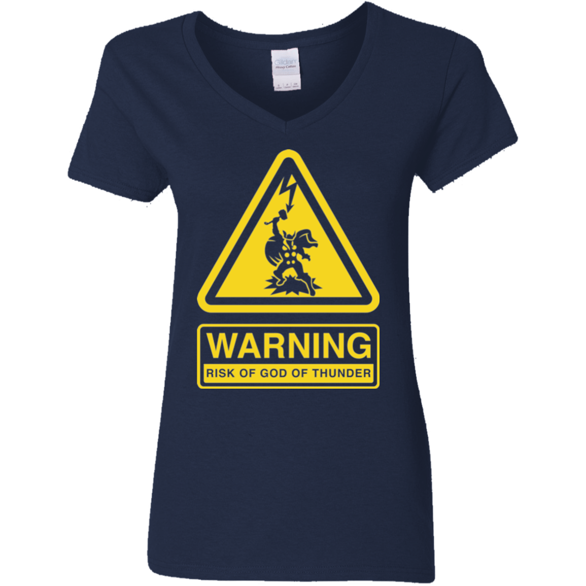 T-Shirts Navy / S God of Thunder Women's V-Neck T-Shirt