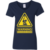 T-Shirts Navy / S God of Thunder Women's V-Neck T-Shirt