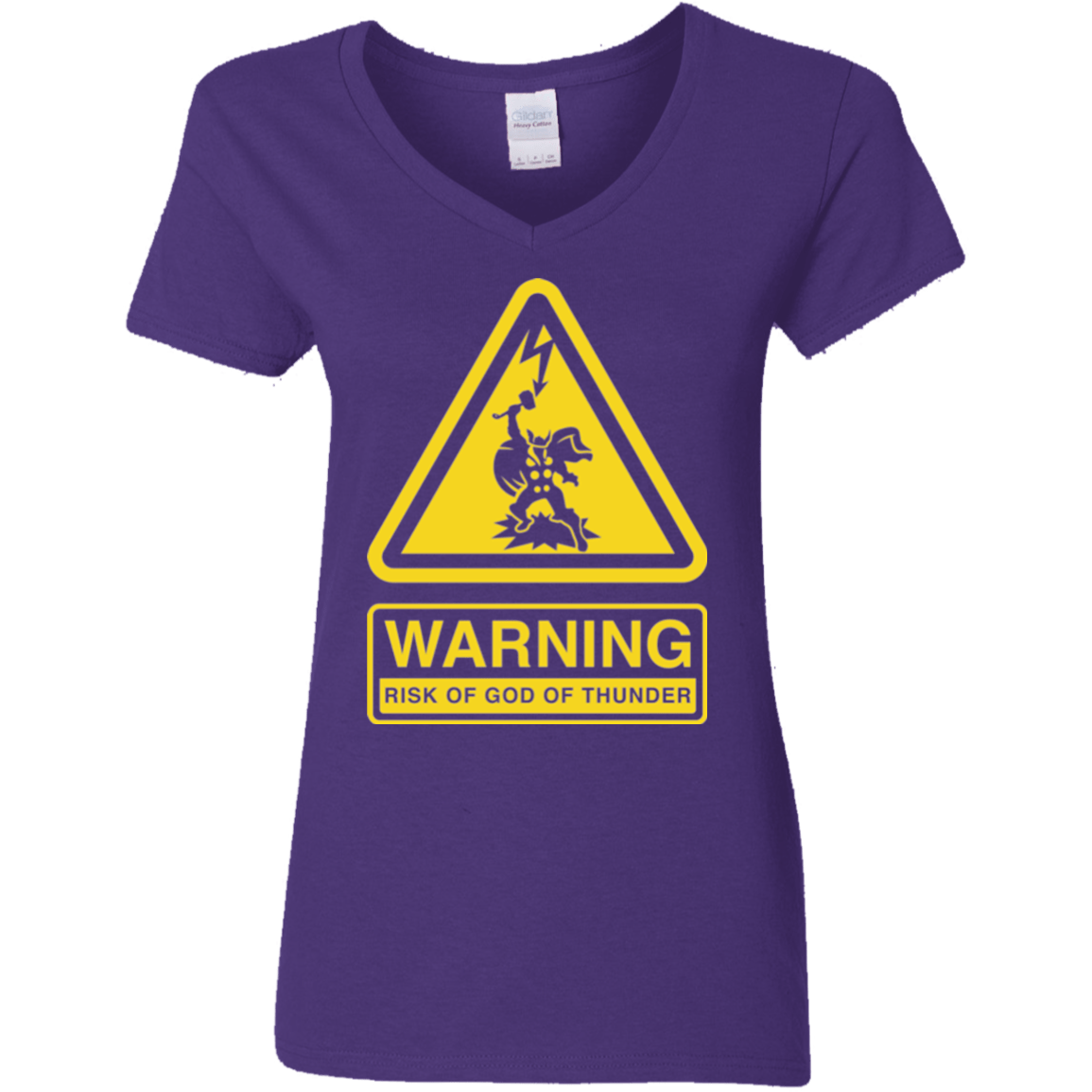 T-Shirts Purple / S God of Thunder Women's V-Neck T-Shirt