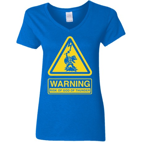 T-Shirts Royal / S God of Thunder Women's V-Neck T-Shirt