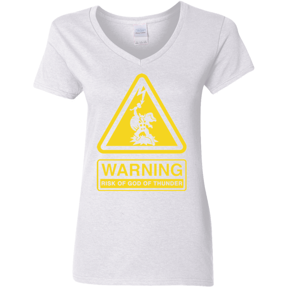 T-Shirts White / S God of Thunder Women's V-Neck T-Shirt