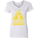 T-Shirts White / S God of Thunder Women's V-Neck T-Shirt