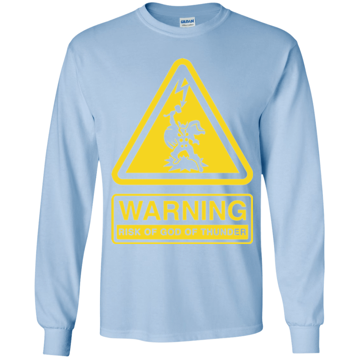 T-Shirts Light Blue / YS God of Thunder Youth Long Sleeve T-Shirt