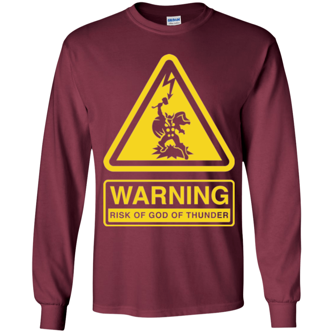 T-Shirts Maroon / YS God of Thunder Youth Long Sleeve T-Shirt