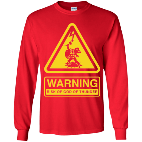 T-Shirts Red / YS God of Thunder Youth Long Sleeve T-Shirt
