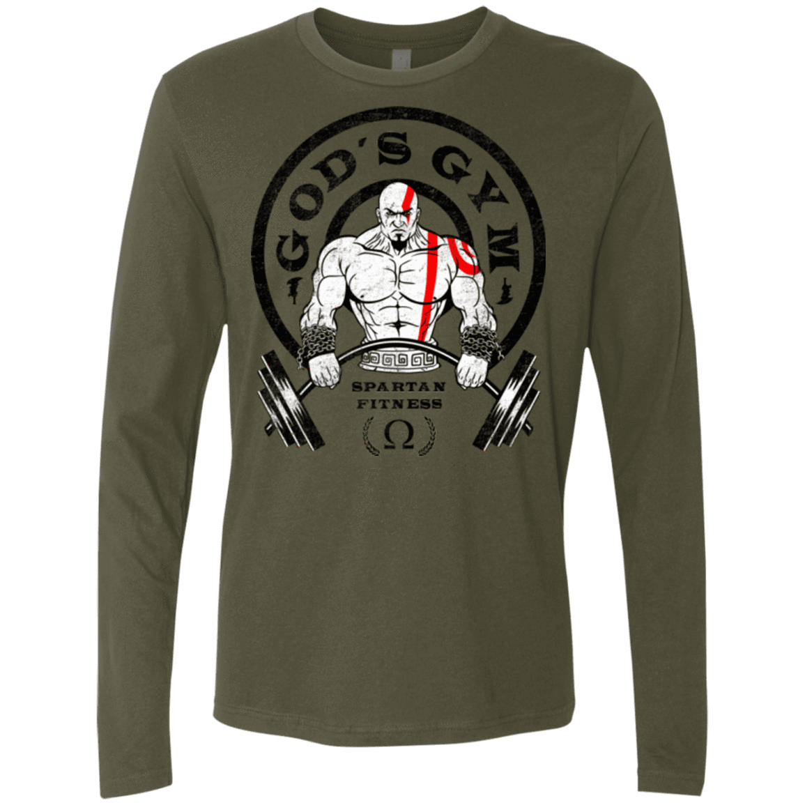 T-Shirts Military Green / Small God's Gym Men's Premium Long Sleeve