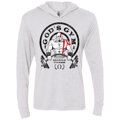 T-Shirts Heather White / X-Small God's Gym Triblend Long Sleeve Hoodie Tee
