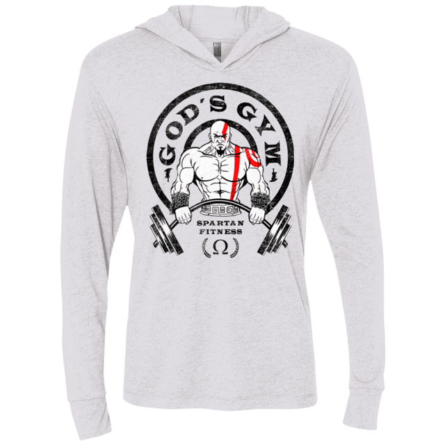 T-Shirts Heather White / X-Small God's Gym Triblend Long Sleeve Hoodie Tee