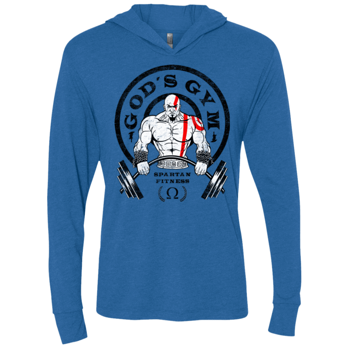 T-Shirts Vintage Royal / X-Small God's Gym Triblend Long Sleeve Hoodie Tee