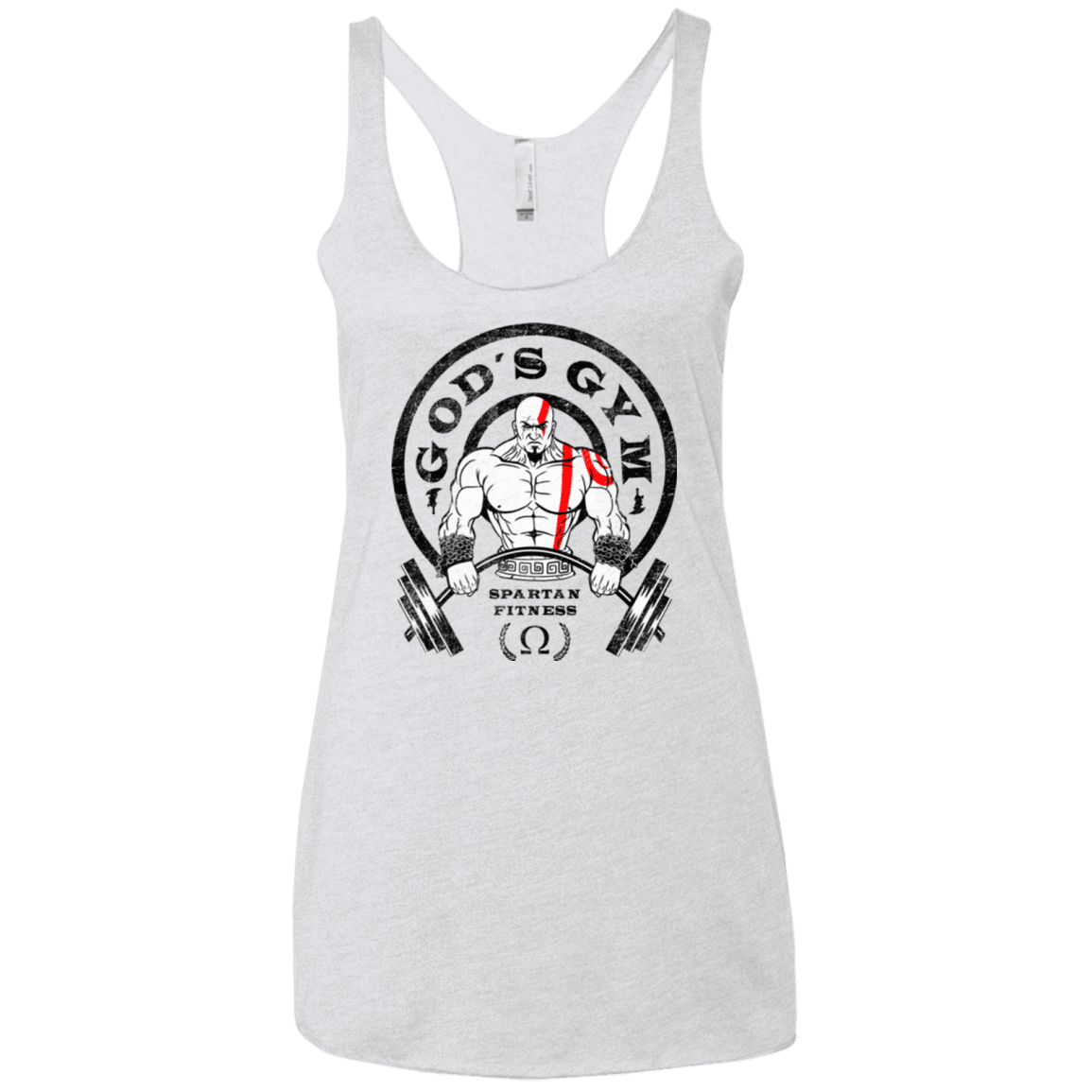 T-Shirts Heather White / X-Small God's Gym Women's Triblend Racerback Tank