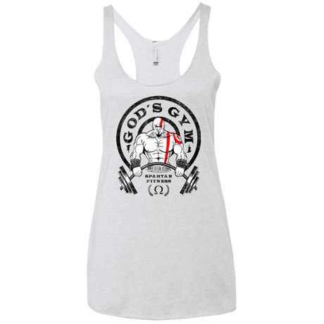 T-Shirts Heather White / X-Small God's Gym Women's Triblend Racerback Tank
