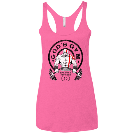 T-Shirts Vintage Pink / X-Small God's Gym Women's Triblend Racerback Tank