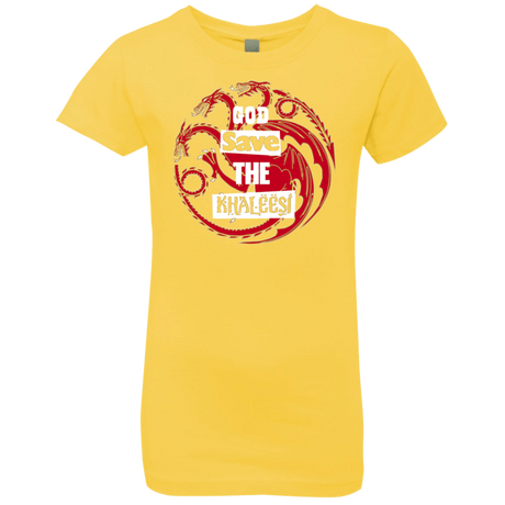 T-Shirts Vibrant Yellow / YXS God save Girls Premium T-Shirt