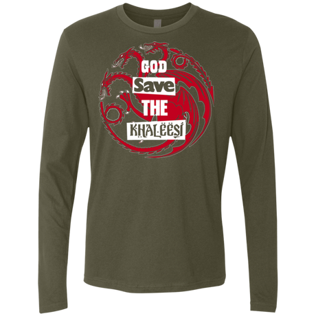 T-Shirts Military Green / Small God save Men's Premium Long Sleeve