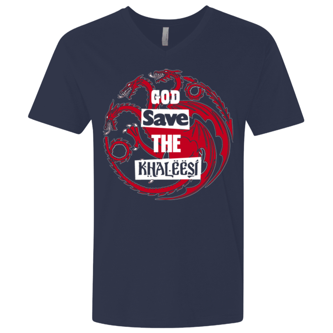 T-Shirts Midnight Navy / X-Small God save Men's Premium V-Neck