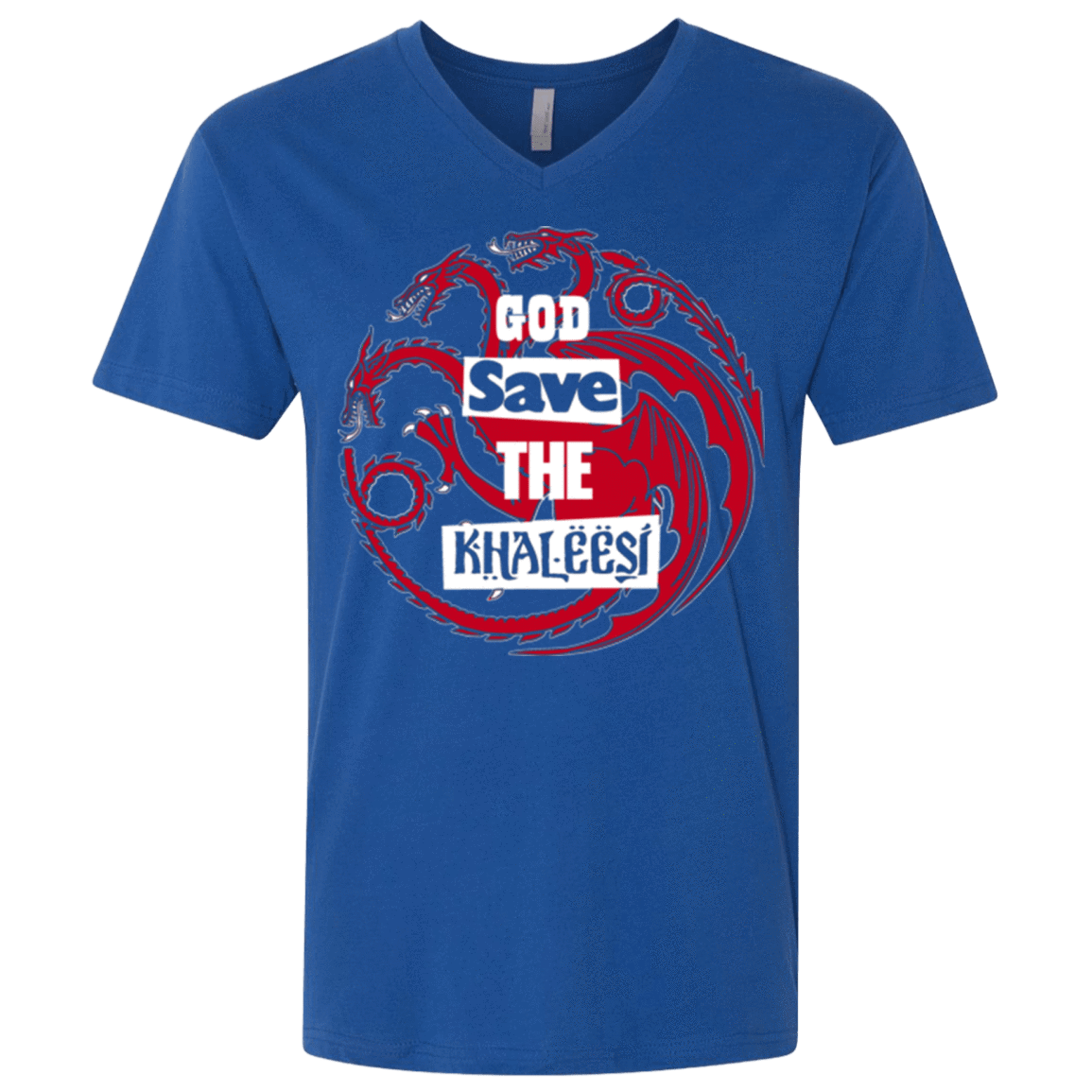 T-Shirts Royal / X-Small God save Men's Premium V-Neck