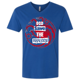 T-Shirts Royal / X-Small God save Men's Premium V-Neck