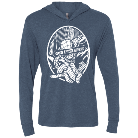 T-Shirts Indigo / X-Small GOD SAVE QUEENS Triblend Long Sleeve Hoodie Tee