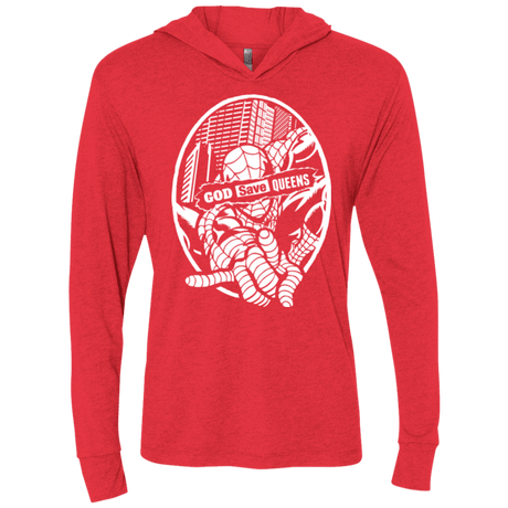 T-Shirts Vintage Red / X-Small GOD SAVE QUEENS Triblend Long Sleeve Hoodie Tee