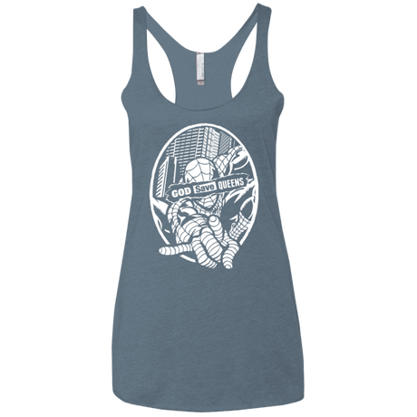 T-Shirts Indigo / X-Small GOD SAVE QUEENS Women's Triblend Racerback Tank