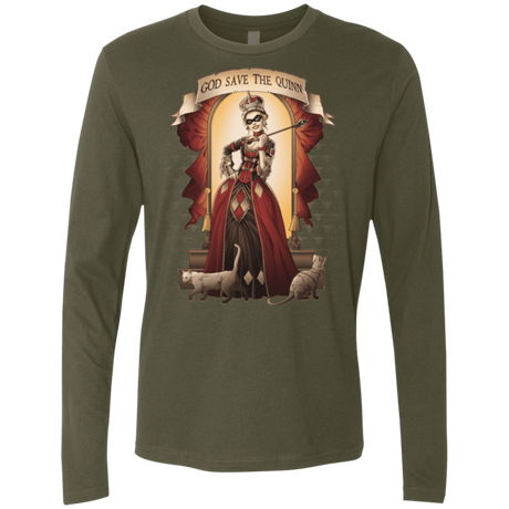 T-Shirts Military Green / Small God Save The Quinn Men's Premium Long Sleeve