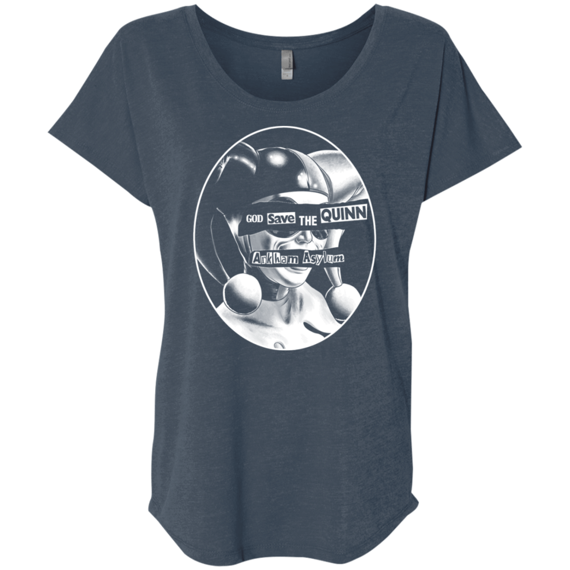 T-Shirts Indigo / X-Small God Save The Quinn Triblend Dolman Sleeve