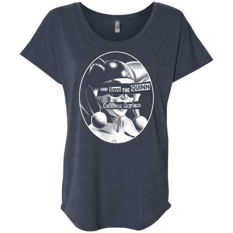 T-Shirts Vintage Navy / X-Small God Save The Quinn Triblend Dolman Sleeve