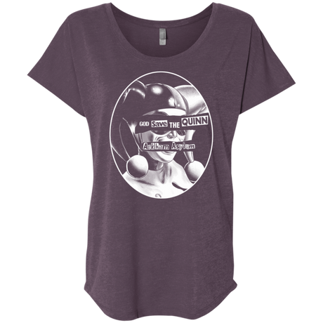 T-Shirts Vintage Purple / X-Small God Save The Quinn Triblend Dolman Sleeve