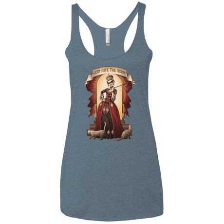 T-Shirts Indigo / X-Small God Save The Quinn Women's Triblend Racerback Tank