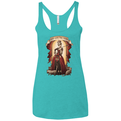 T-Shirts Tahiti Blue / X-Small God Save The Quinn Women's Triblend Racerback Tank
