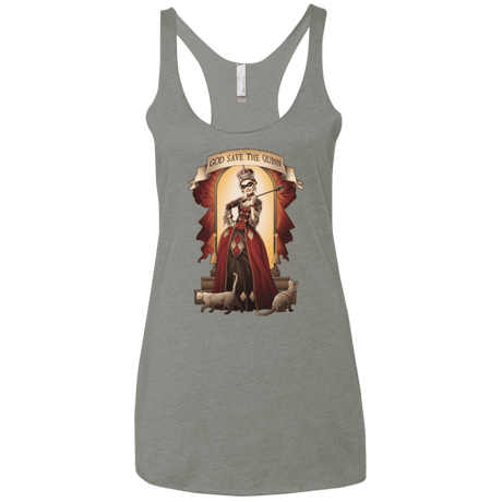 T-Shirts Venetian Grey / X-Small God Save The Quinn Women's Triblend Racerback Tank