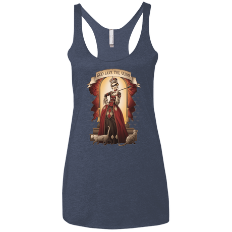 T-Shirts Vintage Navy / X-Small God Save The Quinn Women's Triblend Racerback Tank