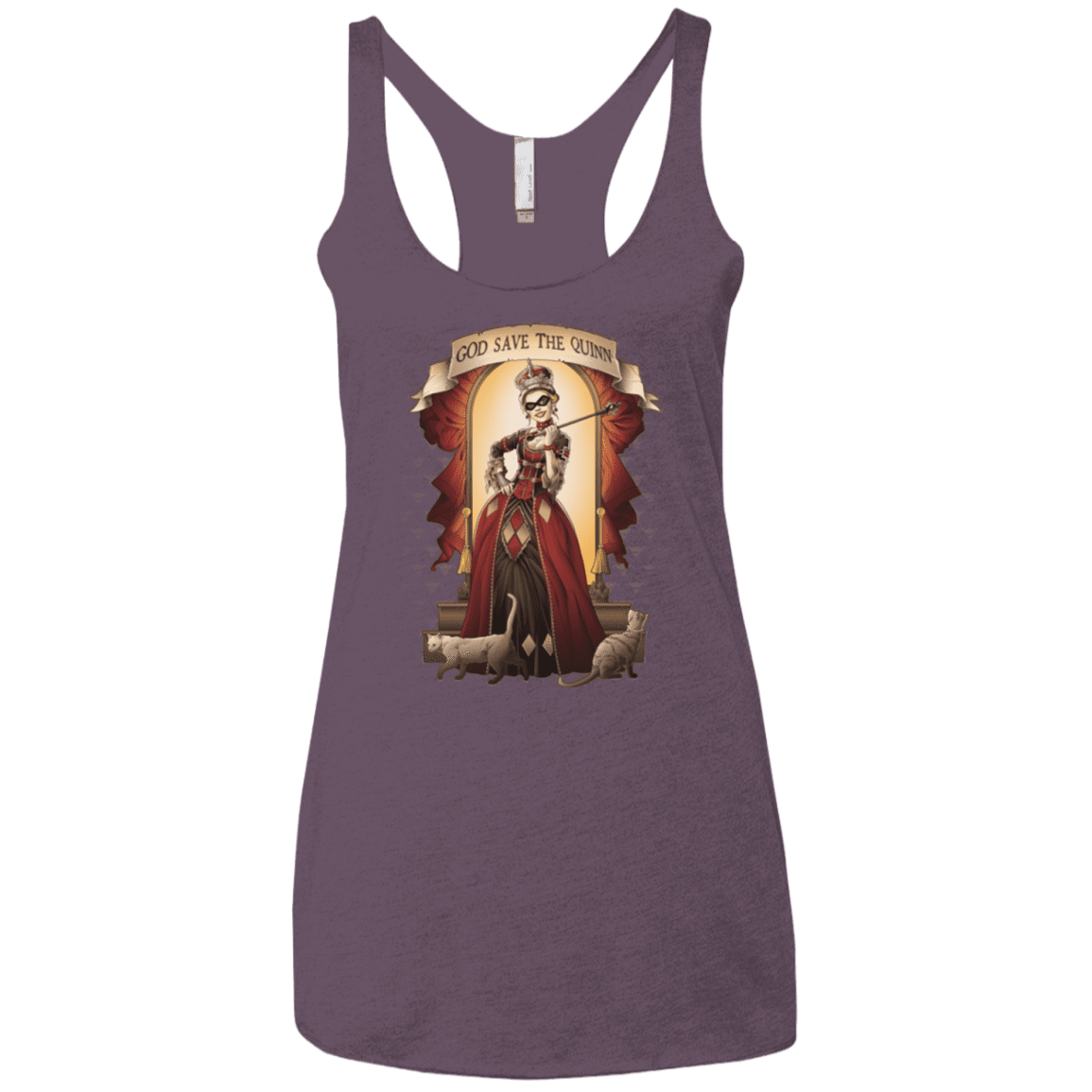T-Shirts Vintage Purple / X-Small God Save The Quinn Women's Triblend Racerback Tank