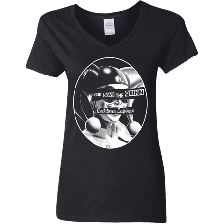 T-Shirts Black / S God Save The Quinn Women's V-Neck T-Shirt