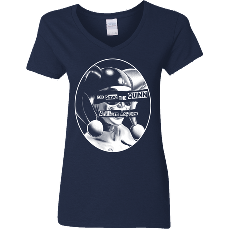 T-Shirts Navy / S God Save The Quinn Women's V-Neck T-Shirt