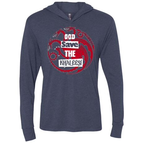 T-Shirts Vintage Navy / X-Small God save Triblend Long Sleeve Hoodie Tee