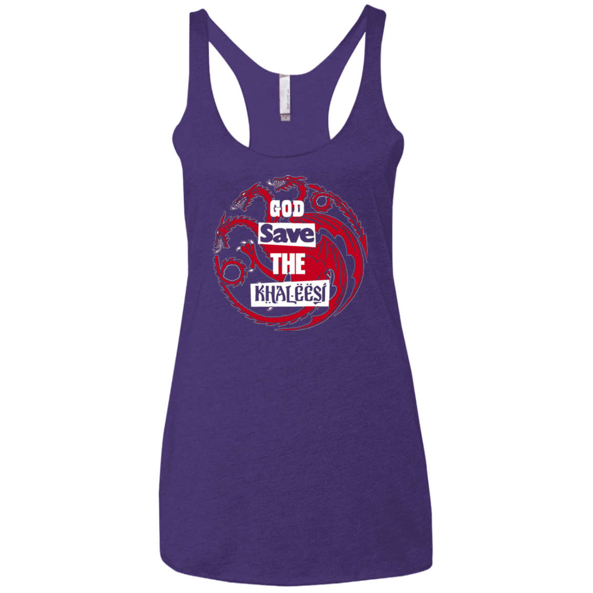 T-Shirts Purple / X-Small God save Women's Triblend Racerback Tank