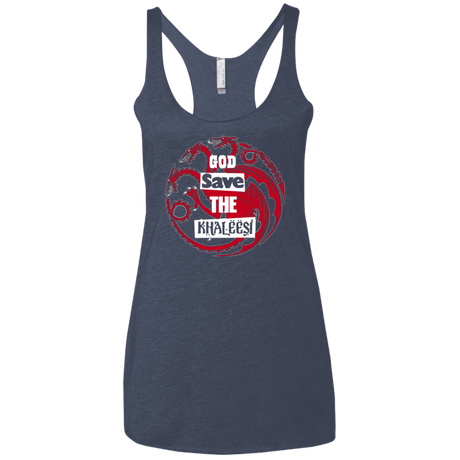 T-Shirts Vintage Navy / X-Small God save Women's Triblend Racerback Tank